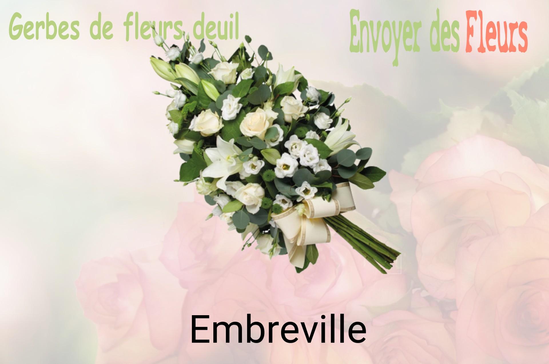 Gerbe de fleurs de deuil livrée à Embreville